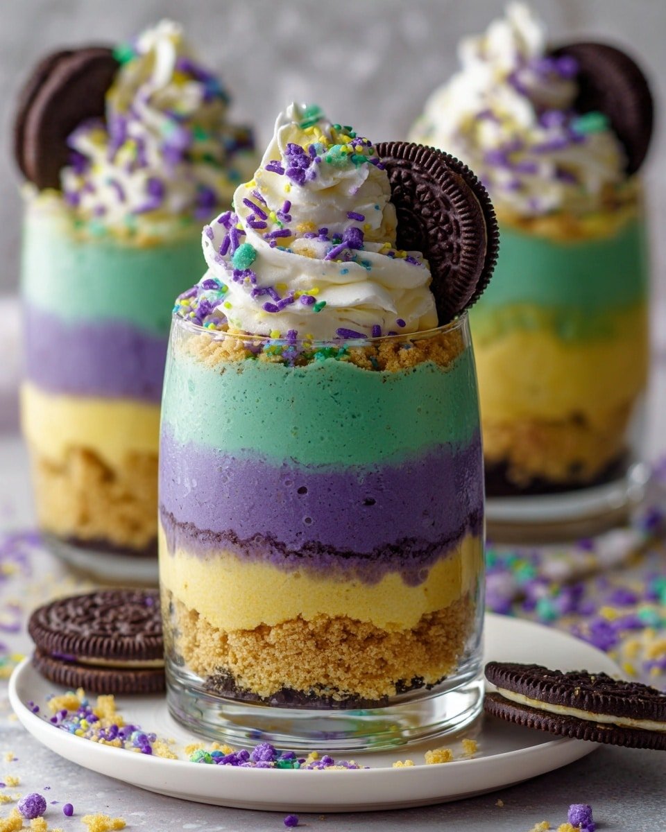 Ghoulishly Fun Beetlejuice Mini Trifles for Halloween Delight Recipe - Recipe Image — Ghoulishly Fun Beetlejuice Mini Trifles for Halloween Delight, Halloween dessert ideas, spooky Halloween treats, festive mini trifles, Halloween party desserts