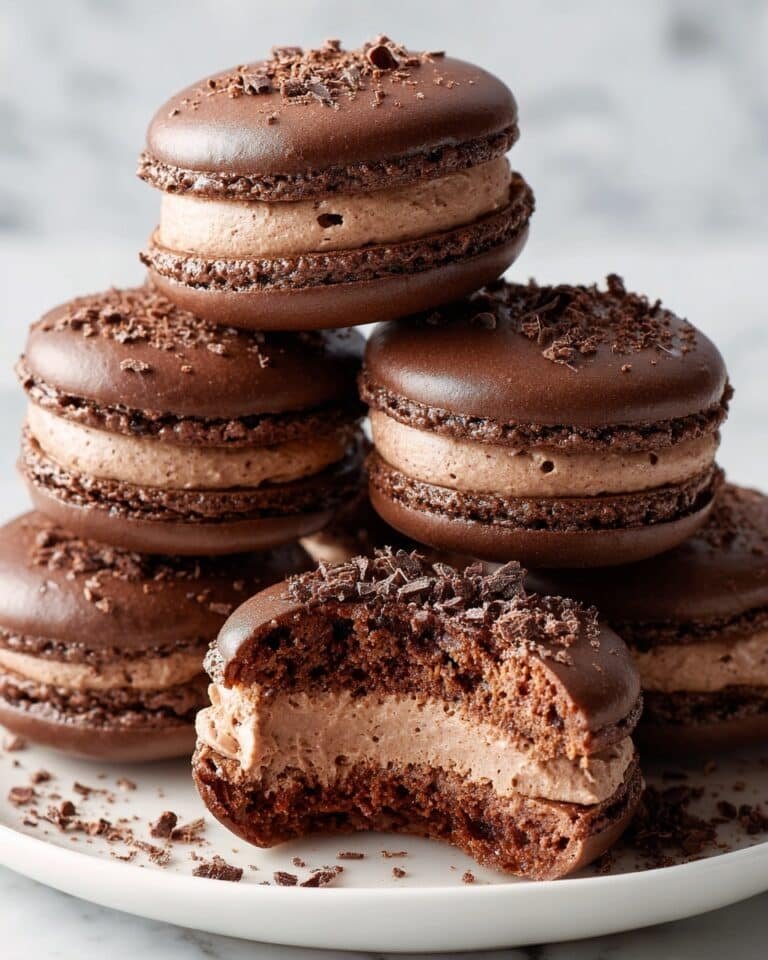 Chocolate Peanut Butter Macarons Recipe