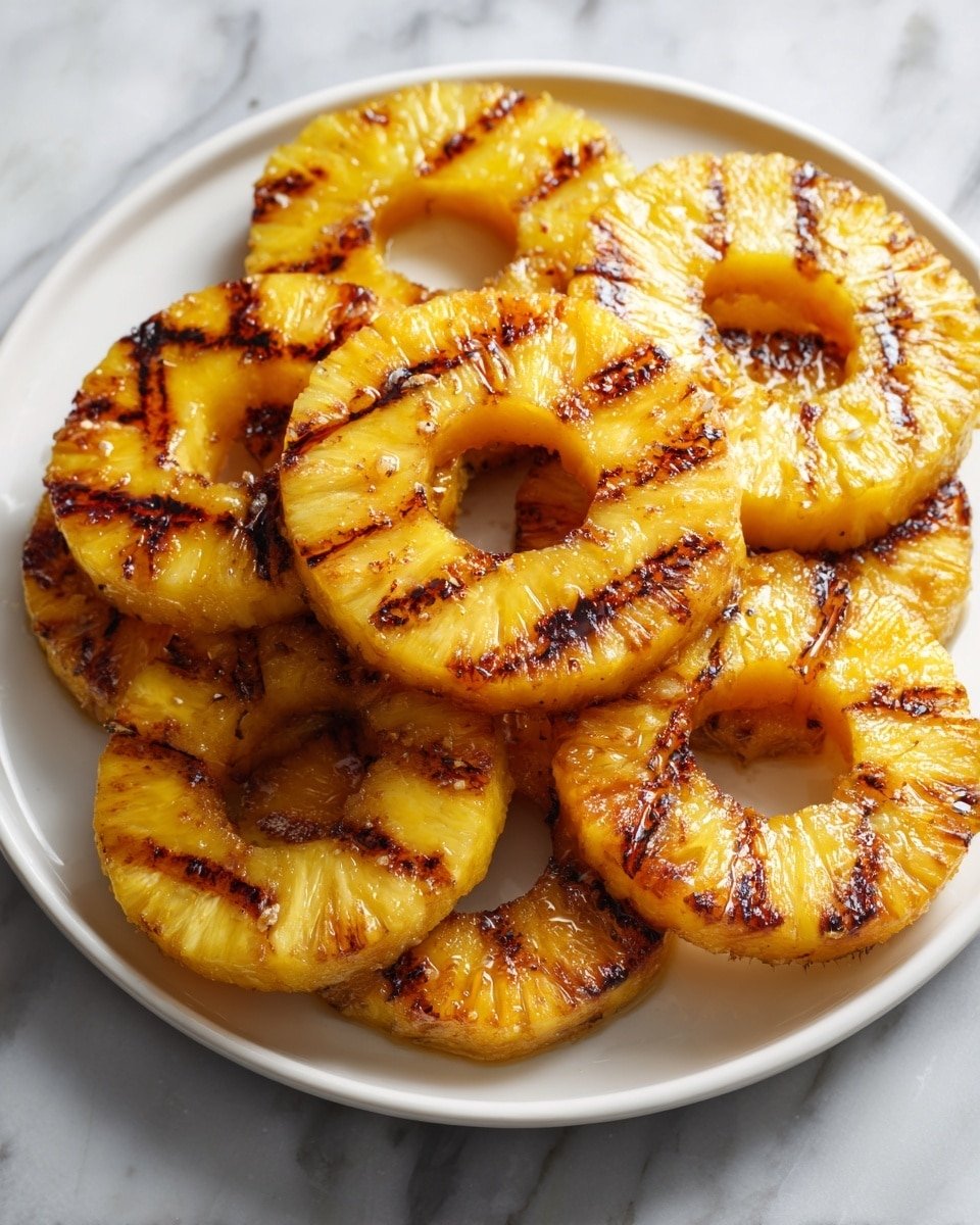 Grilled Pineapple with Cinnamon-Honey Glaze Recipe - Recipe Image — Grilled Pineapple with Cinnamon-Honey Glaze, grilled pineapple dessert, pineapple grill recipe, cinnamon honey glaze, summer fruit desserts