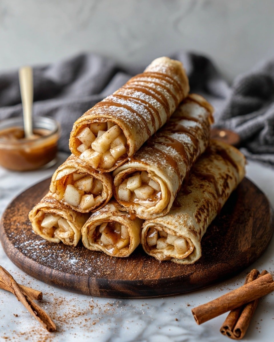 Apple Cinnamon Crepes Recipe - Recipe Image — Apple Cinnamon Crepes, apple cinnamon breakfast ideas, healthy crepe recipes, fall breakfast recipes, cozy morning breakfast
