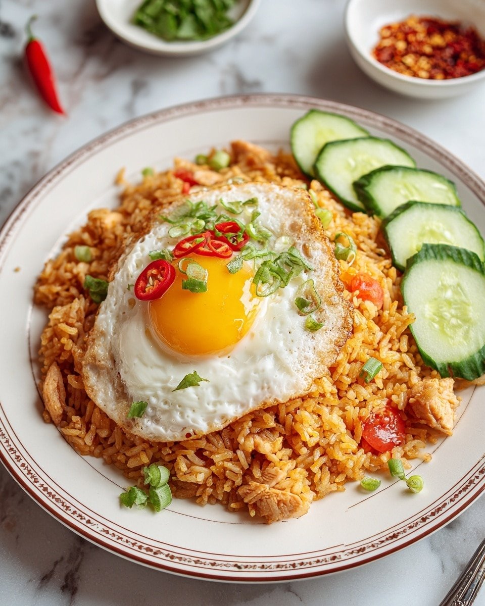 Nasi Goreng (Indonesian Fried Rice) Recipe - Recipe Image — Nasi Goreng Indonesian Fried Rice, Indonesian Fried Rice Recipe, How to Make Nasi Goreng, Authentic Nasi Goreng, Easy Indonesian Fried Rice