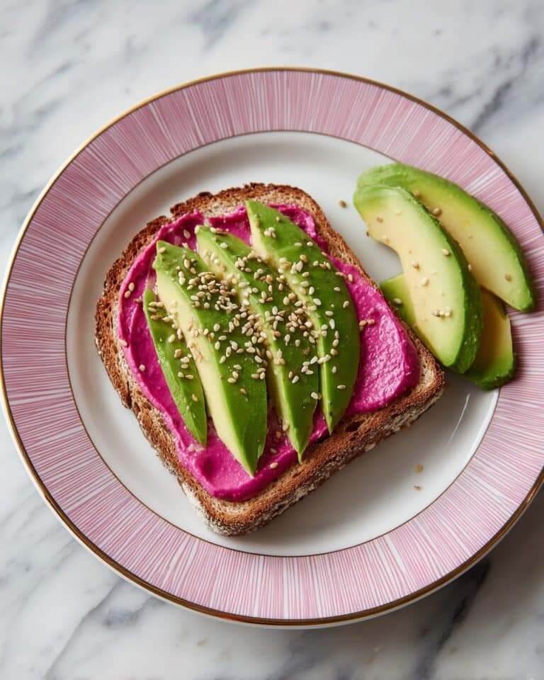 Beetroot Hummus Avocado Toast Recipe