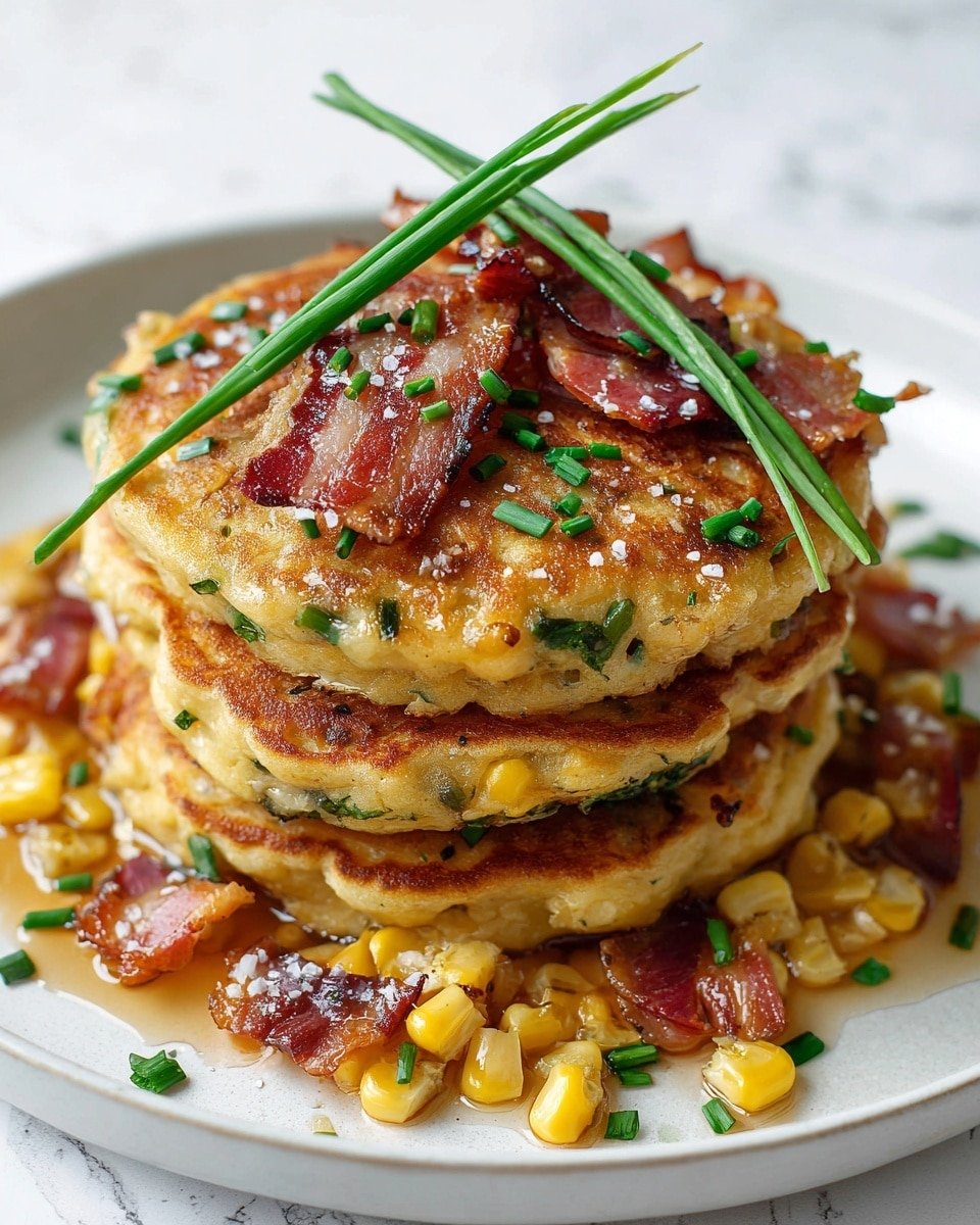 Bacon Corn Griddle Cakes with Maple Syrup Recipe - Recipe Image — Bacon Corn Griddle Cakes, Bacon Corn Pancakes with Maple Syrup, Easy Breakfast Ideas, Brunch Recipes with Bacon and Corn, Cozy Morning Recipes