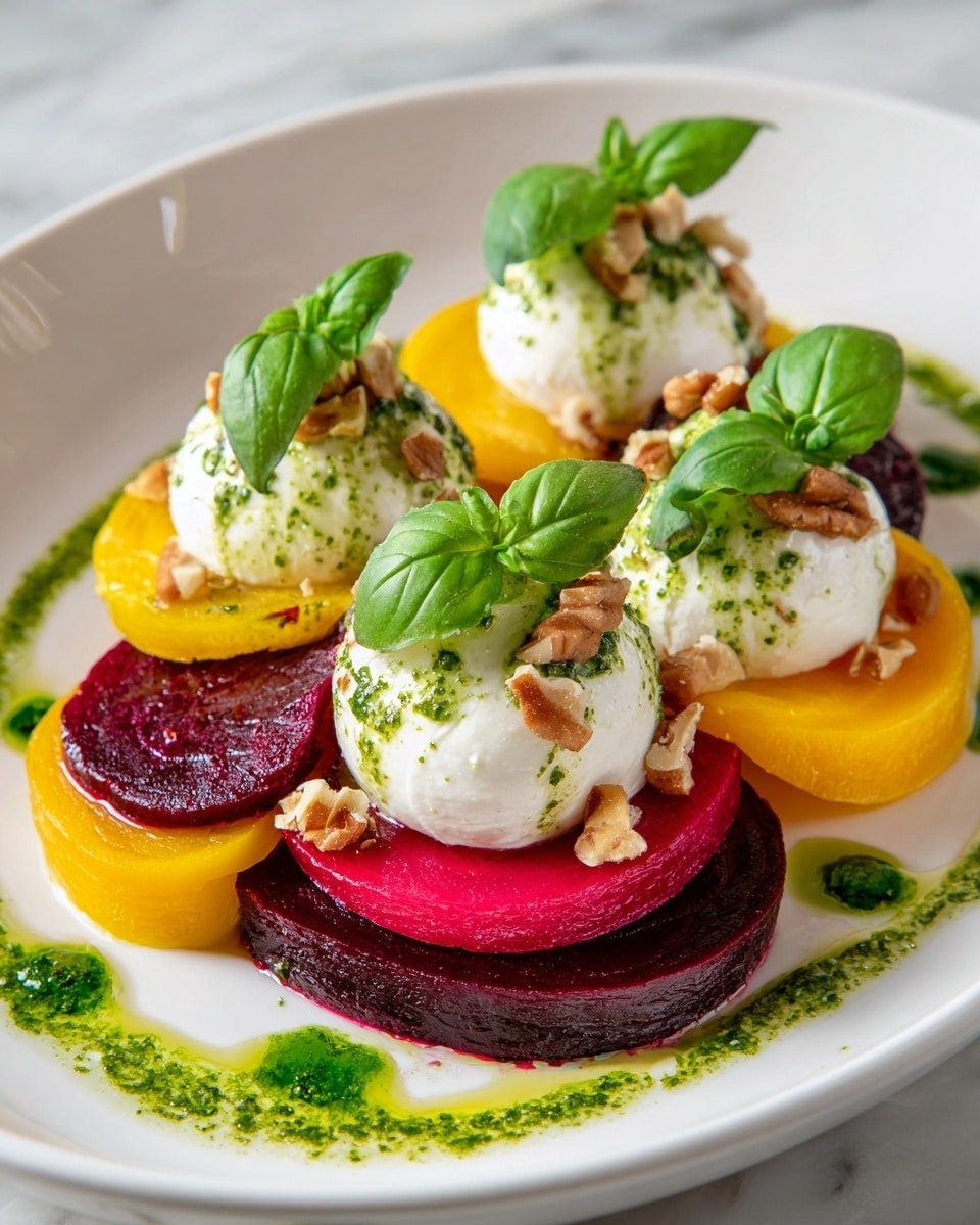 Easy Roasted Beet and Burrata Salad Recipe - Recipe Image — Easy Roasted Beet and Burrata Salad, roasted beet salad with burrata, healthy beet and burrata salad, elegant beet salad recipe, simple roasted beet salad