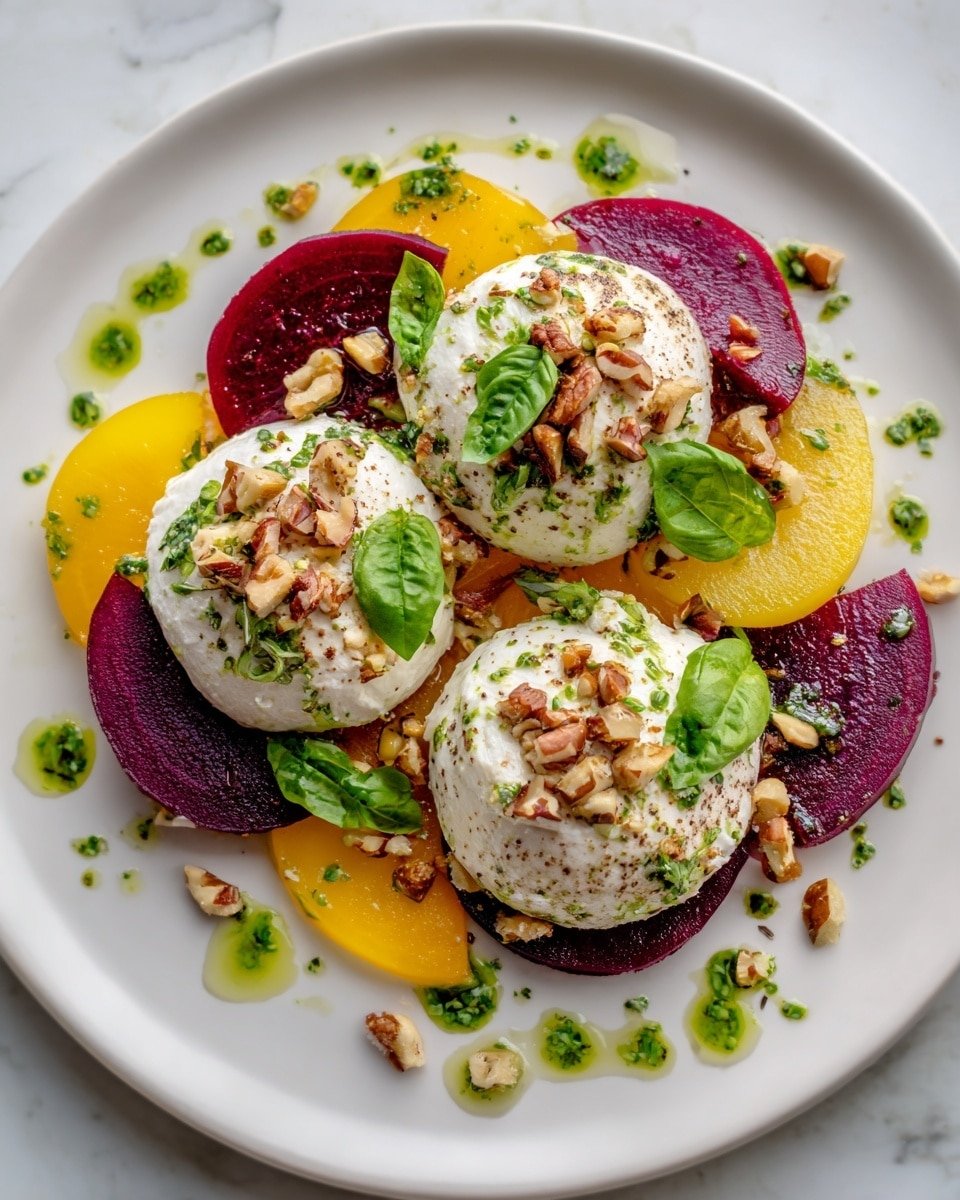 Easy Roasted Beet and Burrata Salad Recipe - Recipe Image — Easy Roasted Beet and Burrata Salad, roasted beet salad with burrata, healthy beet and burrata salad, elegant beet salad recipe, simple roasted beet salad