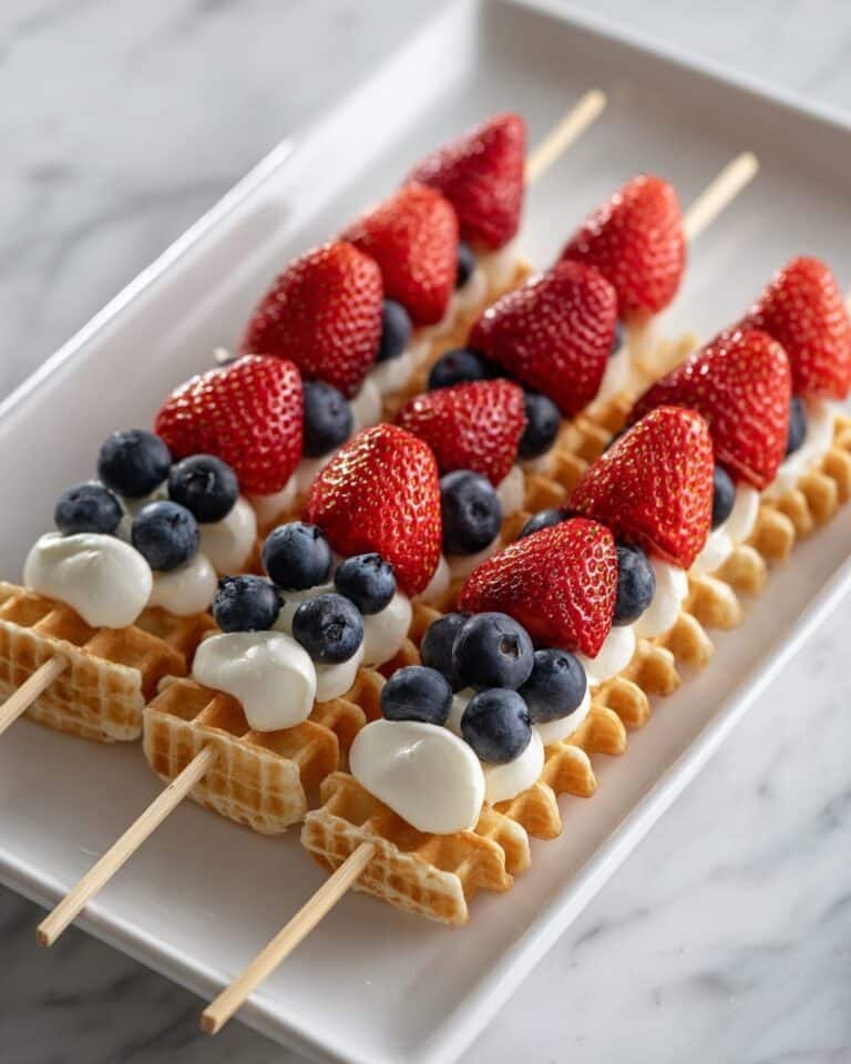 Waffles Fruit Skewers Recipe