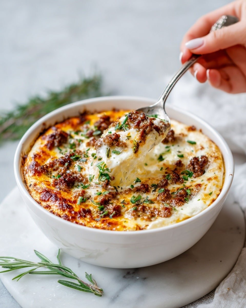 Cheesy Hamburger Rice Casserole Recipe - Recipe Image — Cheesy Hamburger Rice Casserole, easy comfort dinner, hearty beef and rice casserole, weeknight casserole recipe, cheesy beef rice bake