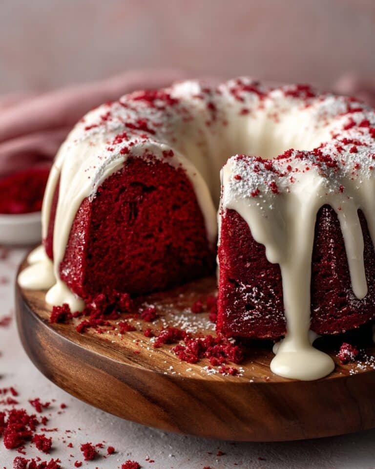 Red Velvet Bundt Cake with Cream Cheese Glaze Recipe
