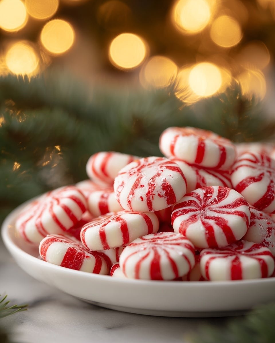 Candy Cane Fireball Hard Candy Recipe - Recipe Image — Candy Cane Fireball Hard Candy, peppermint cinnamon candy, homemade holiday sweets, spicy peppermint hard candy, festive candy recipes