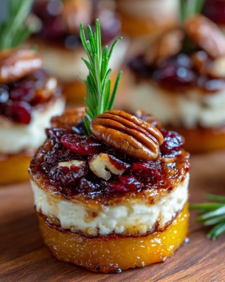 Sweet Potato Rounds with Brie, Cranberry & Pecans Recipe