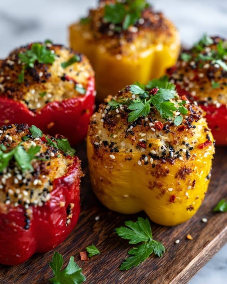 Stuffed Mini Sweet Peppers with Ground Meat and Cheese Recipe