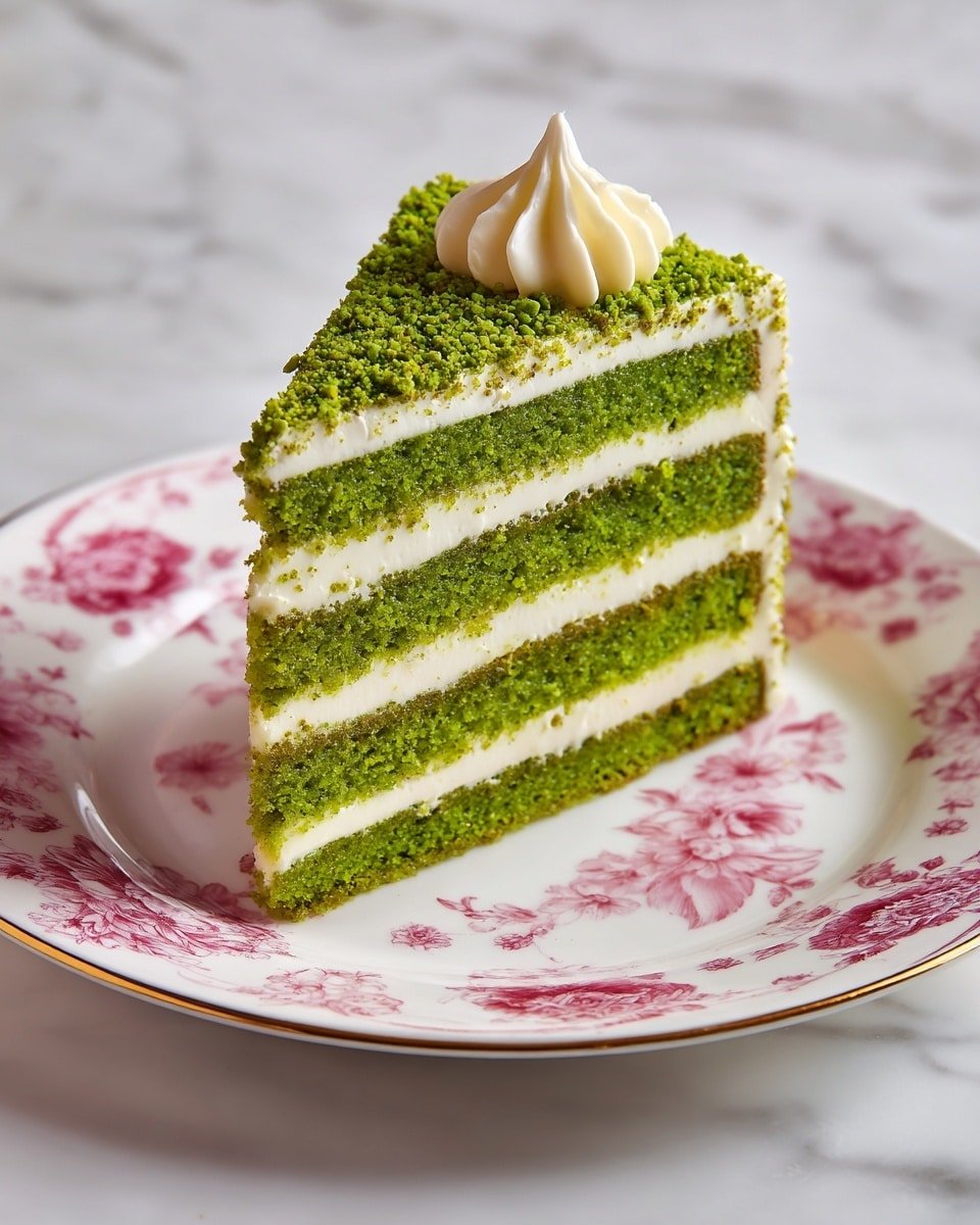 Soft & Rich Green Velvet Cake with Cream Cheese Frosting Recipe - Recipe Image — Soft & Rich Green Velvet Cake with Cream Cheese Frosting, vibrant green velvet cake, easy green cake recipe, homemade cream cheese frosting, celebration cake ideas