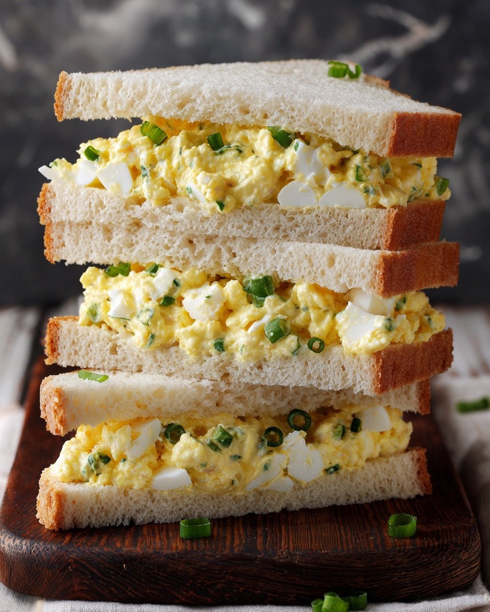 Japanese Egg Sandwich (Tamago Sando) Recipe - Recipe Image — Japanese Egg Sandwich, Tamago Sando, Japanese breakfast sandwiches, Japanese egg salad recipe, soft bread egg sandwich