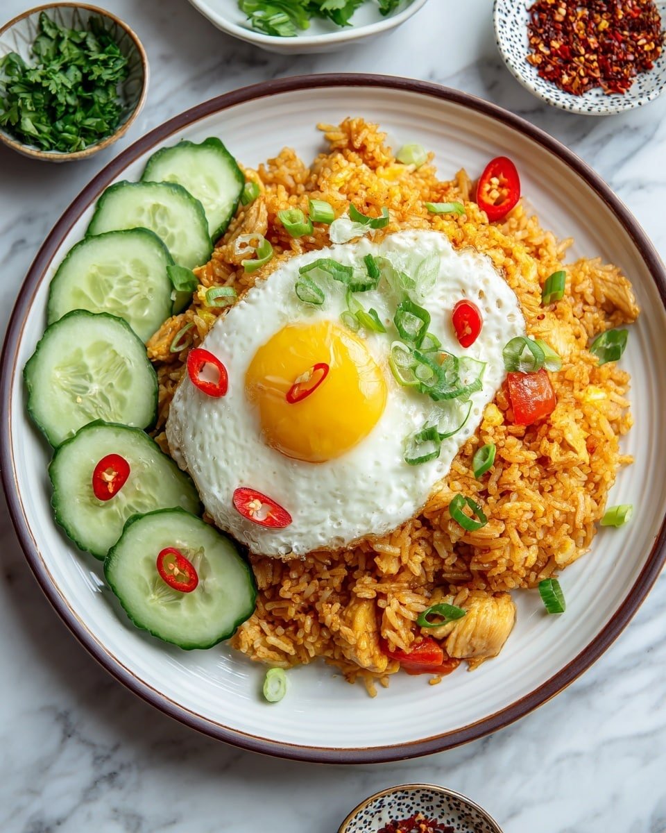 Nasi Goreng (Indonesian Fried Rice) Recipe - Recipe Image — Nasi Goreng Indonesian Fried Rice, Indonesian Fried Rice Recipe, How to Make Nasi Goreng, Authentic Nasi Goreng, Easy Indonesian Fried Rice