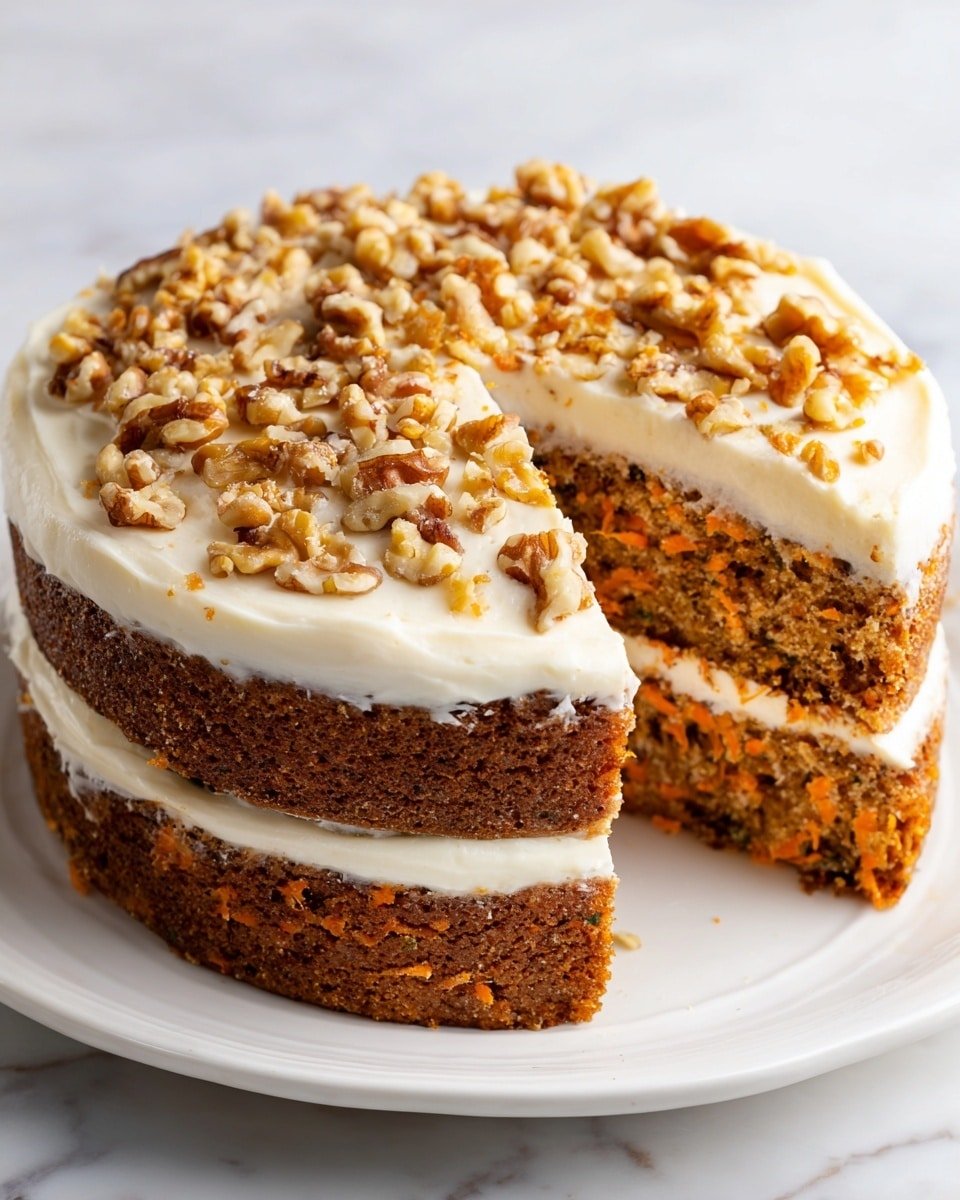 Carrot Walnut Cake Recipe - Recipe Image — Carrot Walnut Cake, easy carrot cake with walnuts, homemade carrot walnut cake, moist carrot cake recipe, comforting carrot cake dessert