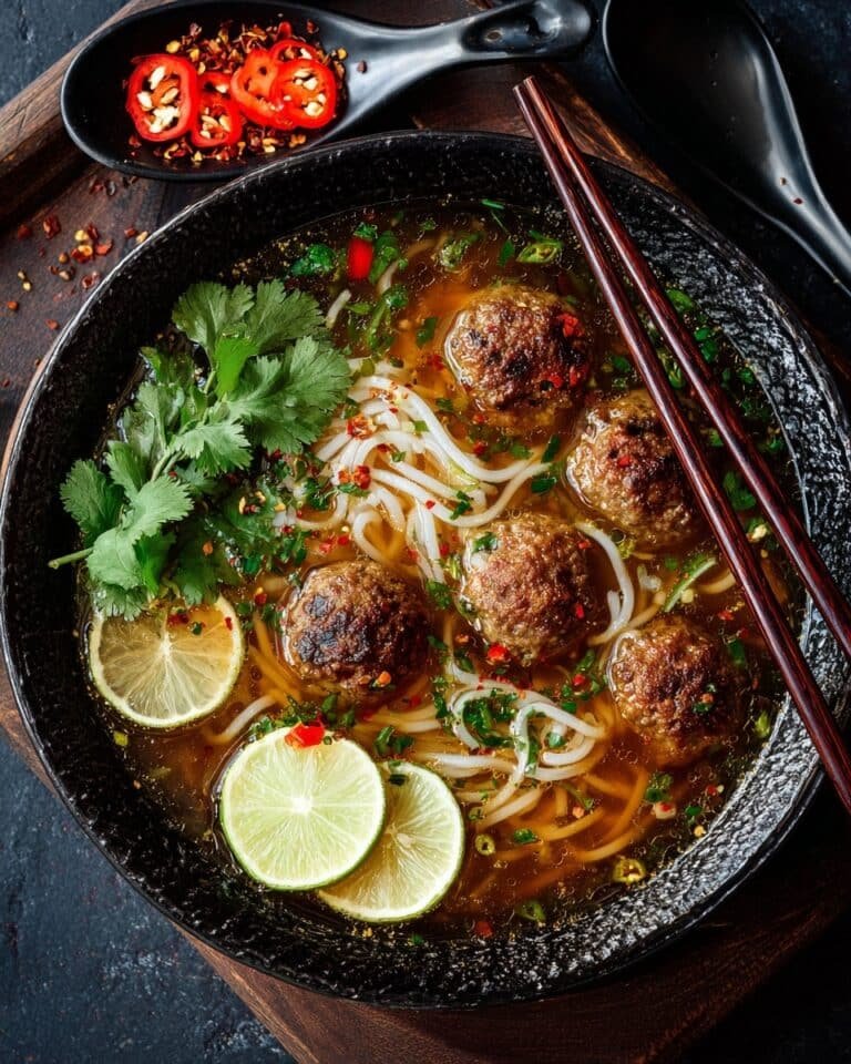 Thai Meatball Noodle Soup Recipe