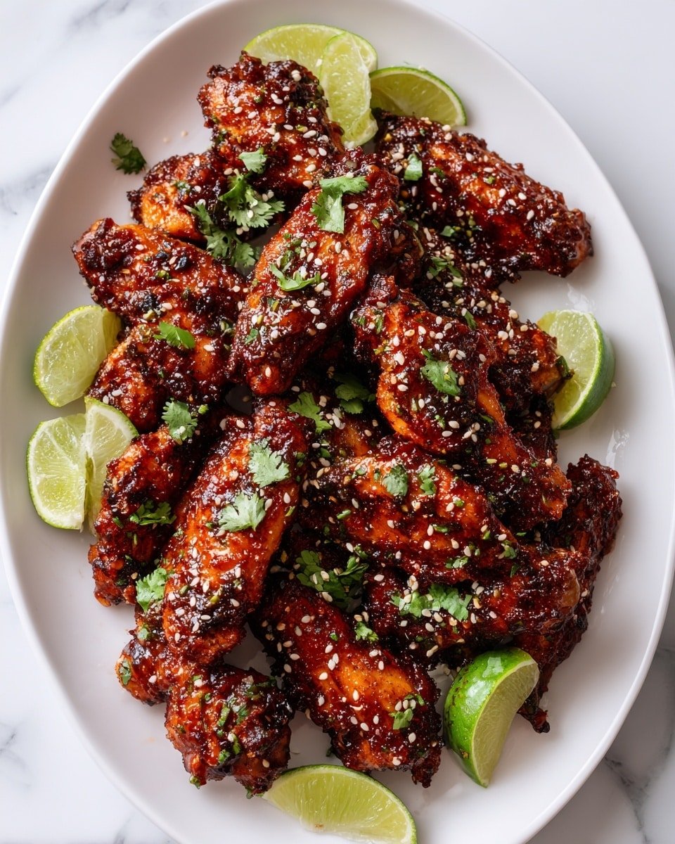 Sweet and Spicy Sriracha Baked Chicken Wings Recipe - Recipe Image — Sweet and Spicy Sriracha Baked Chicken Wings, baked chicken wings recipes, spicy chicken wings ideas, easy wing recipes, flavorful oven-baked wings