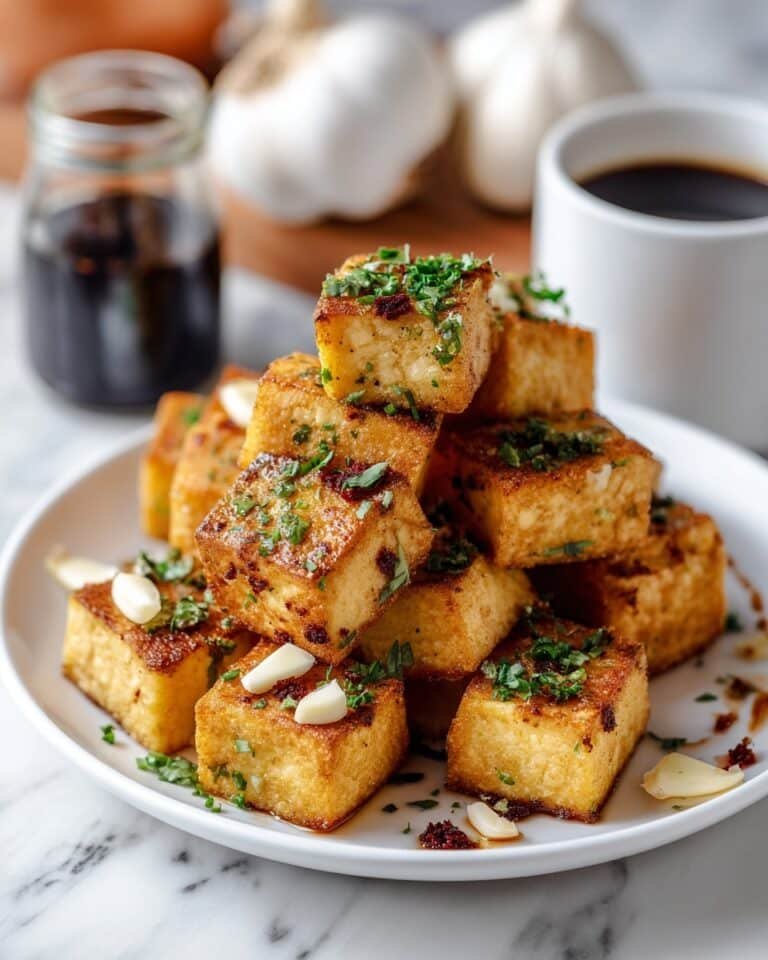 Crispy Garlic Herb Air Fryer Tofu Recipe