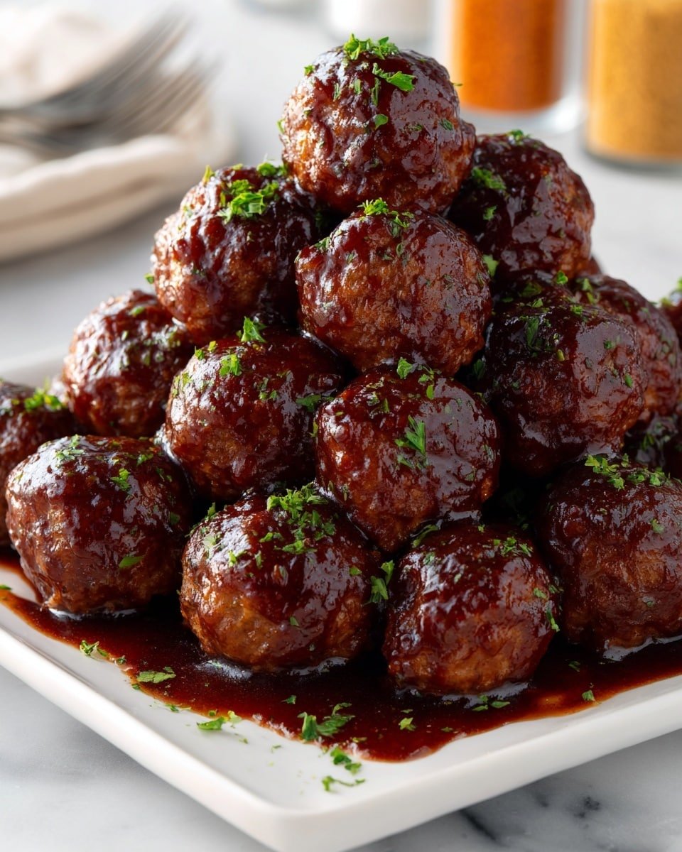 Smoked Cheese Stuffed Meatballs with BBQ Glaze Recipe - Recipe Image — Smoked Cheese Stuffed Meatballs with BBQ Glaze, smoked cheese meatballs, BBQ glazed meatballs, cheesy smoked meatballs, smoky meatball recipe