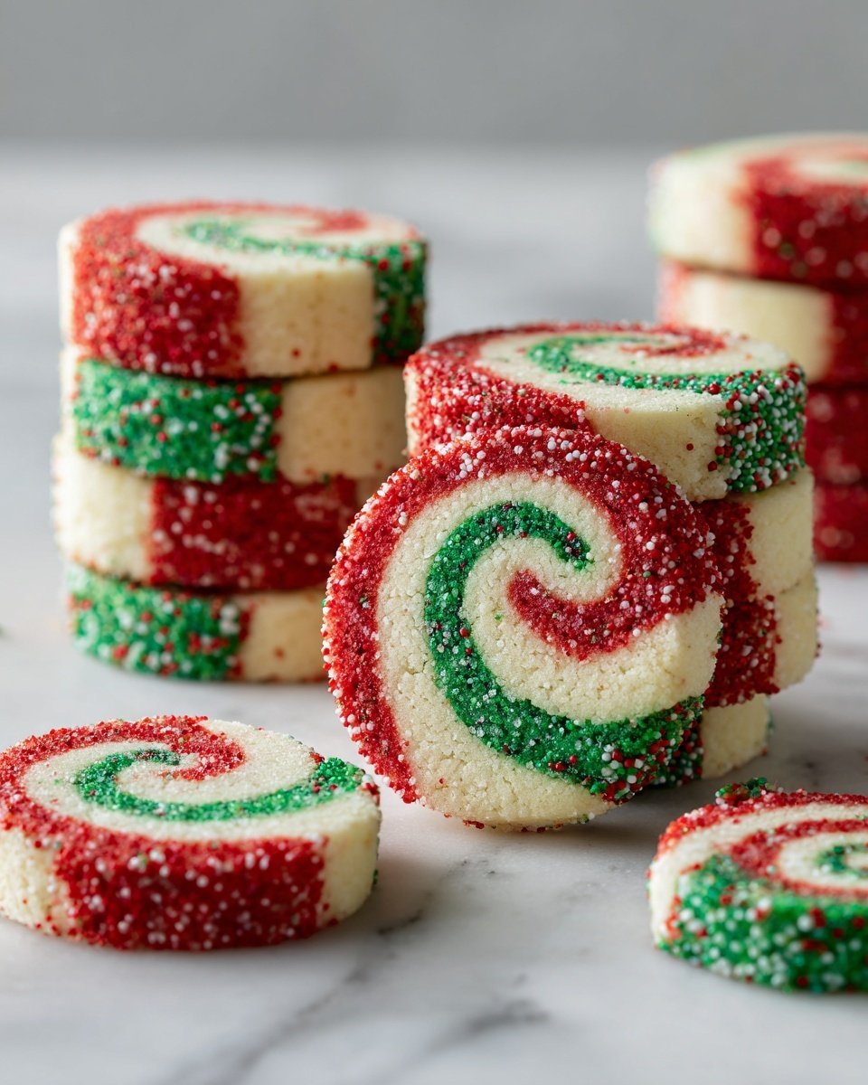 Christmas Pinwheel Cookies Recipe - Recipe Image — Christmas Pinwheel Cookies, festive holiday cookie recipes, easy Christmas cookies, colorful swirl cookies, holiday baking ideas