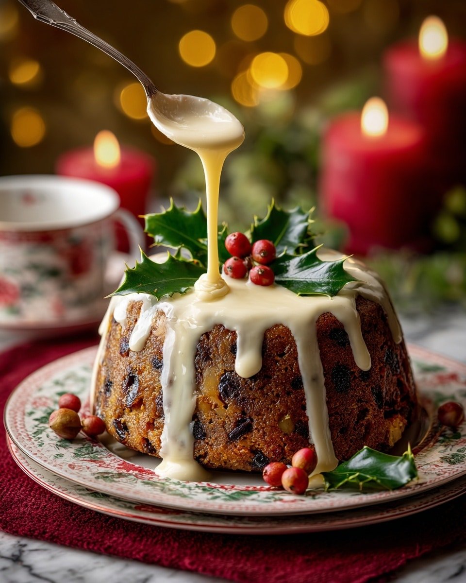 Traditional Christmas Pudding Recipe - Recipe Image — Traditional Christmas Pudding, Christmas pudding recipe, holiday dessert ideas, festive Christmas dessert, homemade Christmas pudding