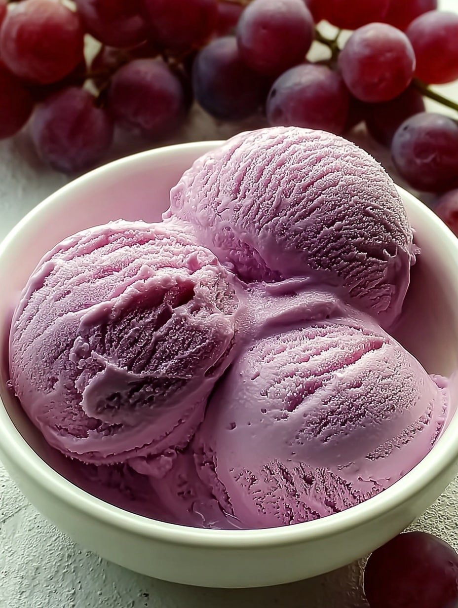 Grape Juice Ice Cream – A Refreshing and Fruity Treat Recipe - Recipe Image — Grape Juice Ice Cream, refreshing fruity ice cream, homemade grape ice cream recipe, easy fruit dessert, creamy grape treat