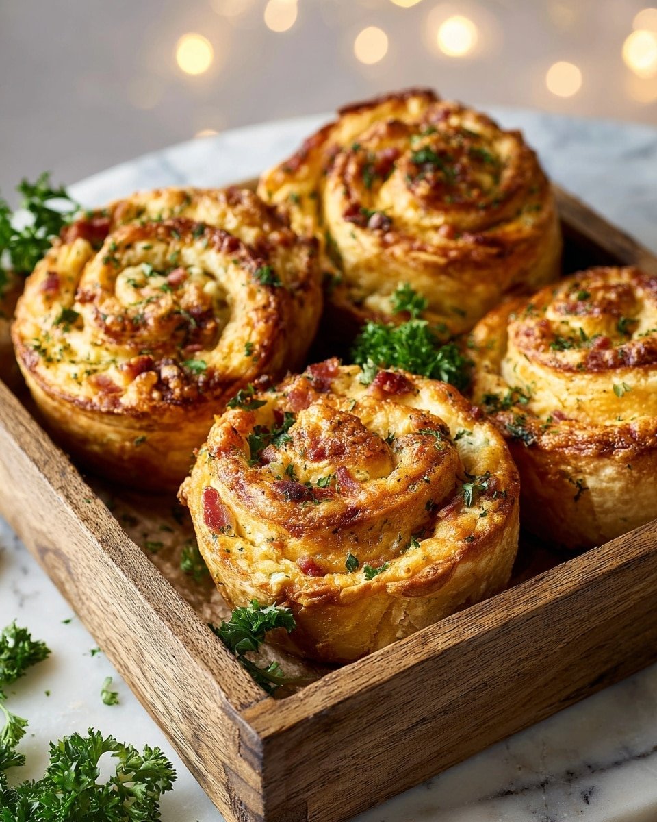 Savory Christmas Bacon & Cheese Pinwheels Recipe - Recipe Image — Savory Christmas Bacon & Cheese Pinwheels, Christmas appetizer ideas, cheesy bacon pinwheels, festive snack recipes, easy holiday finger foods