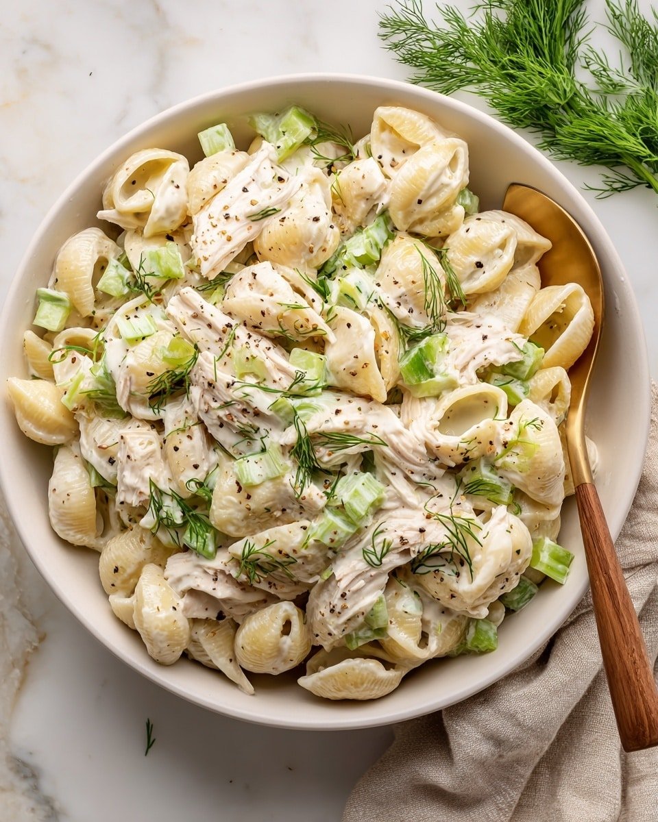 Creamy Tuna Pasta Salad with Dill Recipe - Recipe Image — Creamy Tuna Pasta Salad with Dill, Tuna Pasta Salad Recipes, Easy Tuna Pasta Salad, Summer Pasta Salad with Tuna, Dill Pasta Salad