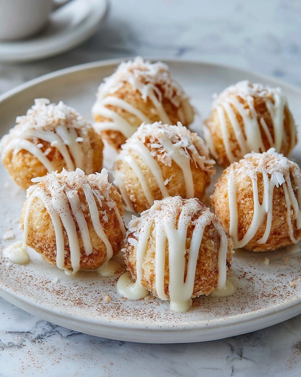 Chai-Spiced Coconut Macaroon Balls Recipe - Recipe Image — Chai-Spiced Coconut Macaroon Balls, chai-spiced coconut treats, coconut macaroon recipes, spiced coconut confections, cozy chai dessert ideas