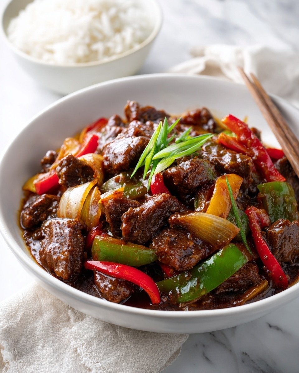 Black Pepper Beef Recipe - Recipe Image — Black Pepper Beef, Black Pepper Beef stir-fry, Asian beef dishes, easy beef recipes, flavorful beef stir-fry