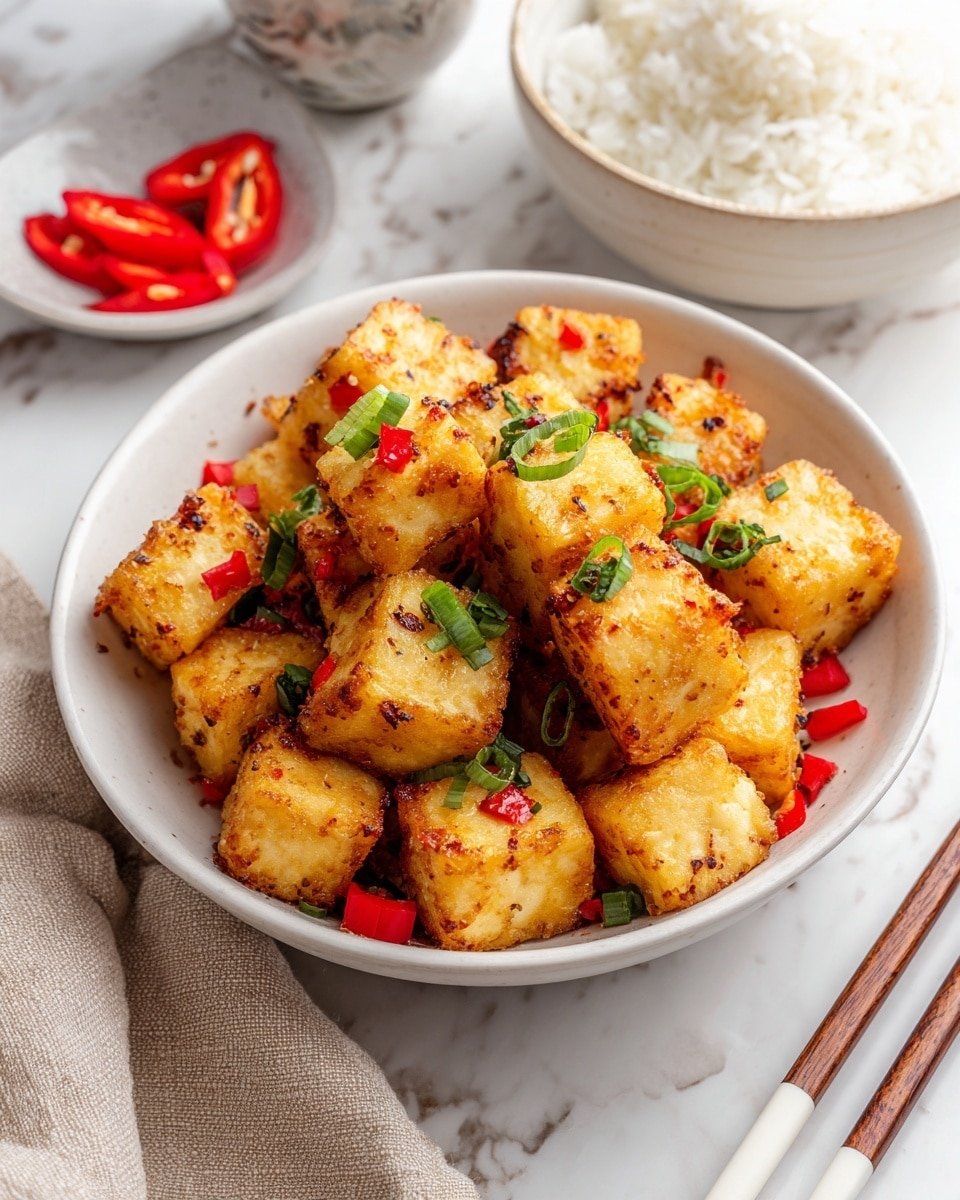 Salt and Pepper Tofu Recipe - Recipe Image — Salt and Pepper Tofu, crispy tofu with pepper seasoning, easy tofu stir-fry, vegan tofu recipes, comforting tofu dishes
