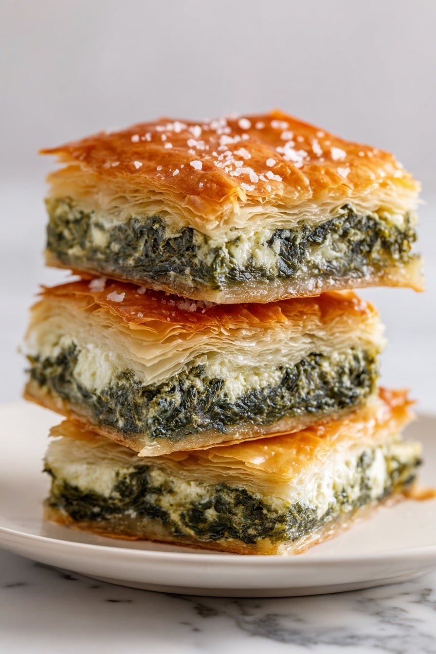 Greek Spinach and Feta Pie Recipe - Article Image 2 — Greek Spinach and Feta Pie, Greek spinach and feta dish, Greek savory pie, Mediterranean spinach tart, homemade Greek pie