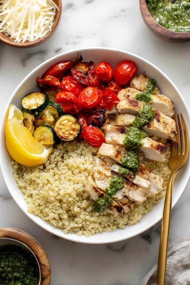 Pesto Chicken Quinoa Bowl Recipe