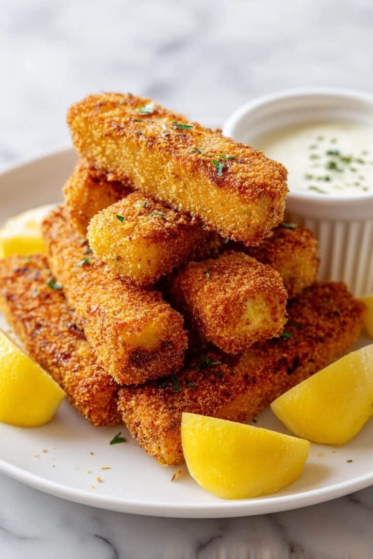 Crispy Baked Fish Sticks with Tartar Sauce Recipe