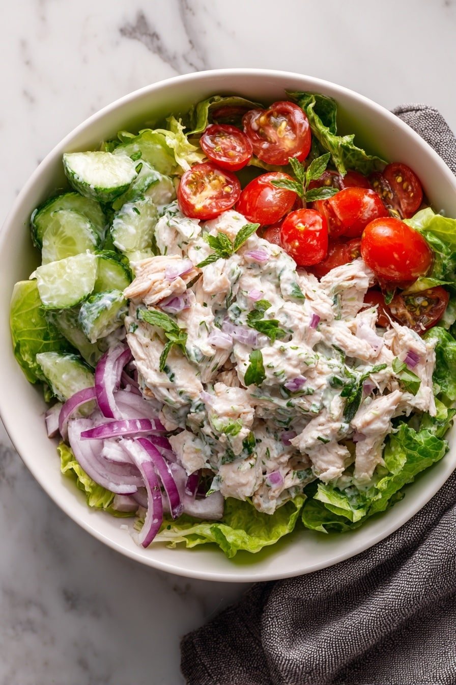 Tzatziki Chicken Salad Recipe - Article Image 2 — Tzatziki Chicken Salad, Greek chicken salad, healthy chicken salad recipes, easy summer salads, Mediterranean chicken salad
