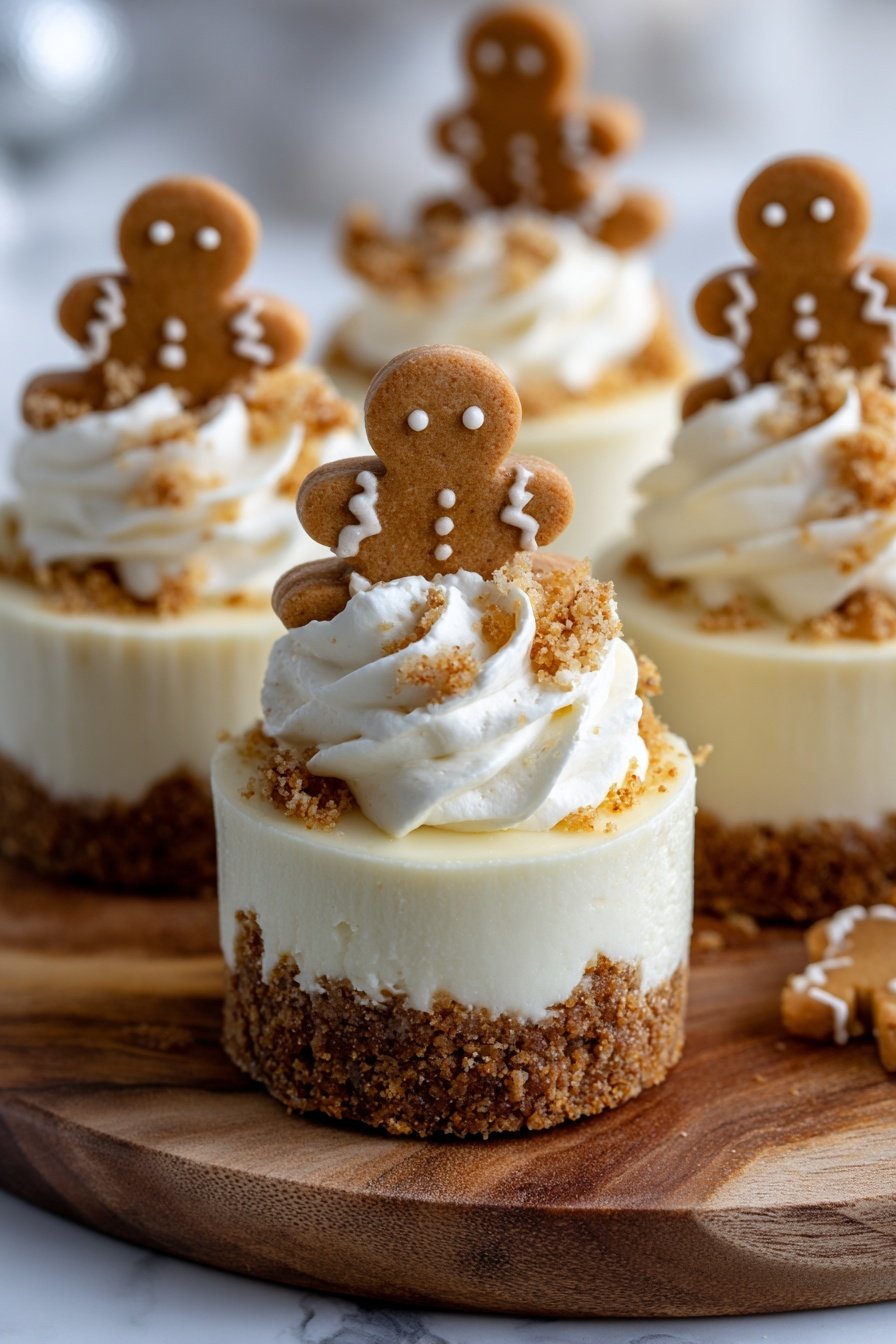 No-Bake Gingerbread Cheesecake Cups Recipe - Article Image 2 — No-Bake Gingerbread Cheesecake Cups, gingerbread dessert, festive no-bake cheesecake, holiday cheesecake cups, quick gingerbread treats