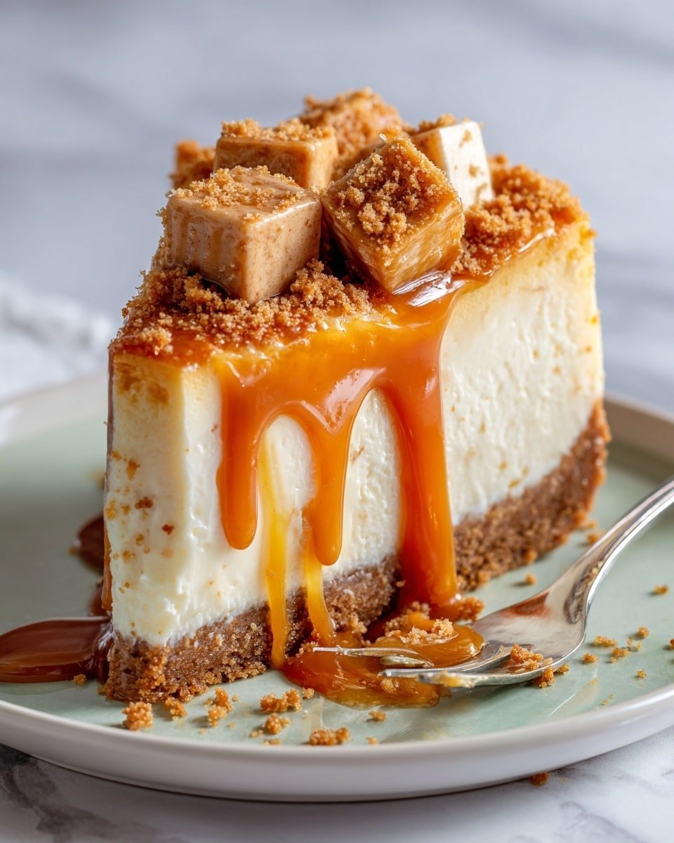 Salted Caramel Apple Pie Cheesecake Recipe - Recipe Image — Salted Caramel Apple Pie Cheesecake, salted caramel apple pie dessert, apple cheesecake with caramel, cozy autumn dessert recipes, easy apple pie cheesecake