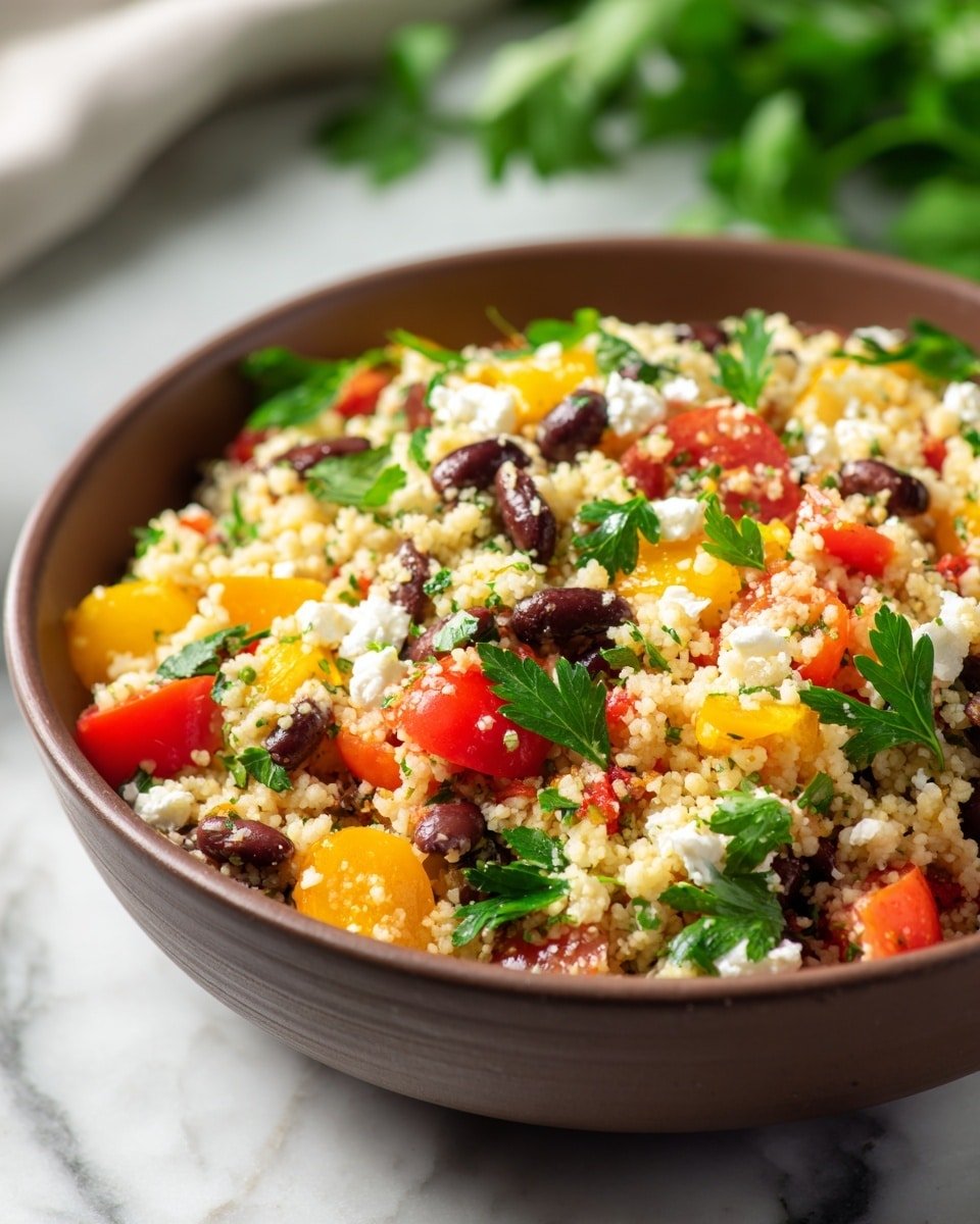 Couscous Salad Recipe - Recipe Image — Couscous Salad, couscous salad recipe, easy couscous salad, healthy couscous salad, Mediterranean couscous salad