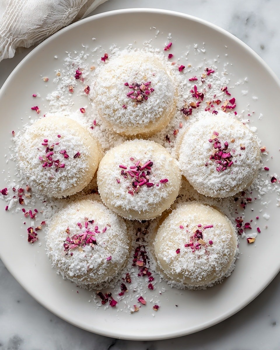 Peppermint Snowball Cookies Recipe - Recipe Image — Peppermint Snowball Cookies, peppermint cookies, holiday cookie recipes, snowball cookies with peppermint, easy Christmas cookies