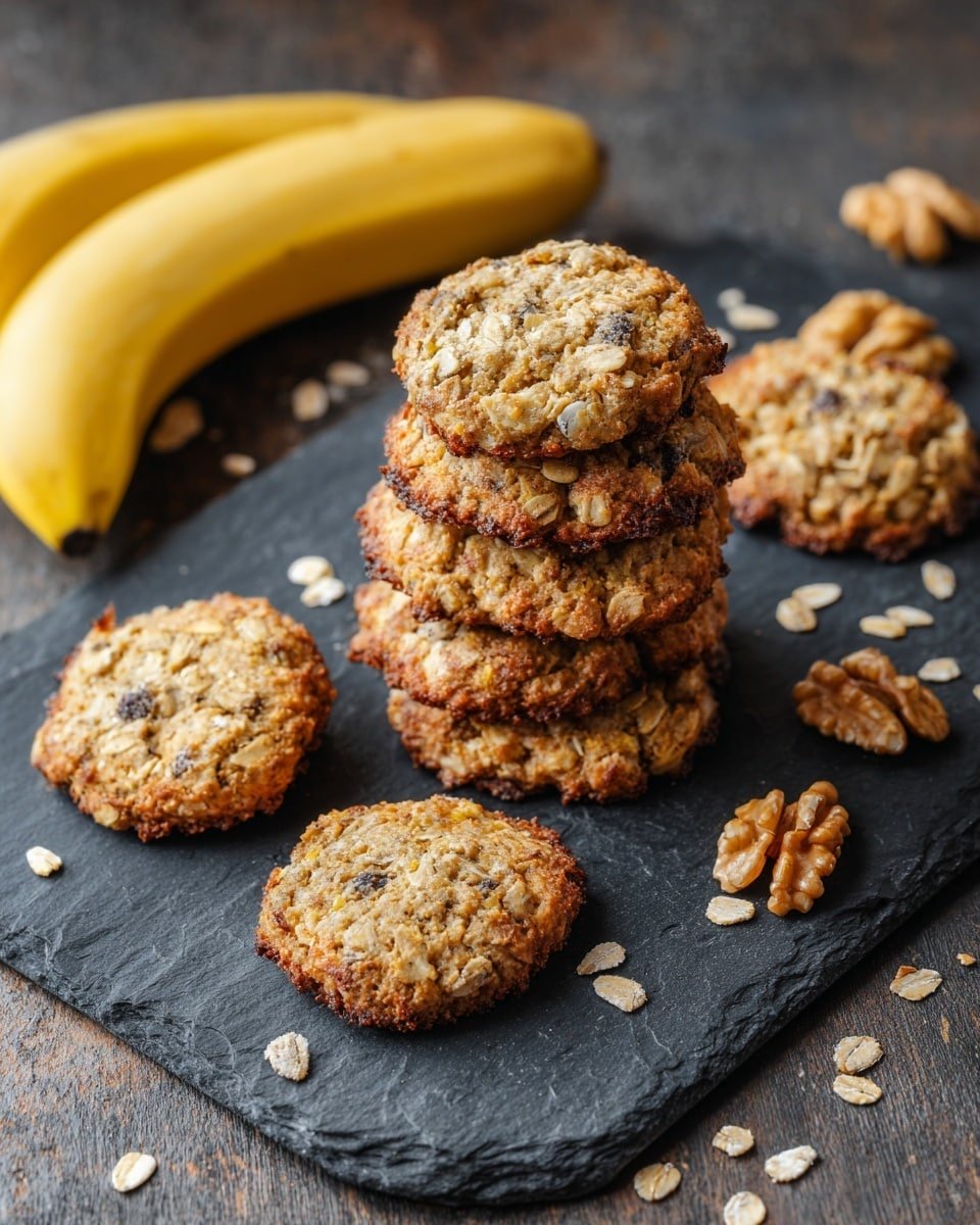 Banana Oatmeal Cookies Recipe - Recipe Image — Banana Oatmeal Cookies, easy healthy cookies, homemade banana cookies, wholesome oatmeal snacks, comforting cookie recipes