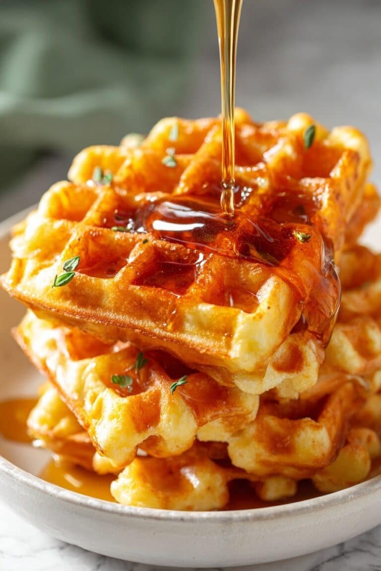 Smoked Gouda Cornbread Waffle Bites Recipe