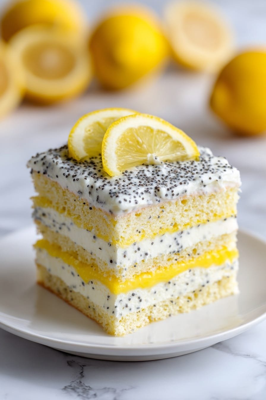 Lemon Poppy Seed Cake with Bright Glaze Recipe - Article Image 1 — Lemon Poppy Seed Cake, Lemon Poppy Seed Cake with Bright Glaze, Easy Lemon Cake Recipe, Bright Glaze Lemon Cake, Delicious Lemon Poppy Seed Dessert