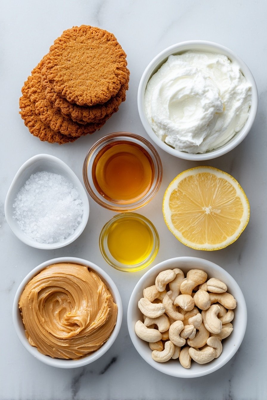 Vegan Mini Biscoff Cheesecakes Recipe - Ingredients Image — Vegan Mini Biscoff Cheesecakes, easy vegan dessert, bite-sized cheesecake recipes, dairy-free mini cheesecakes, no-bake vegan desserts