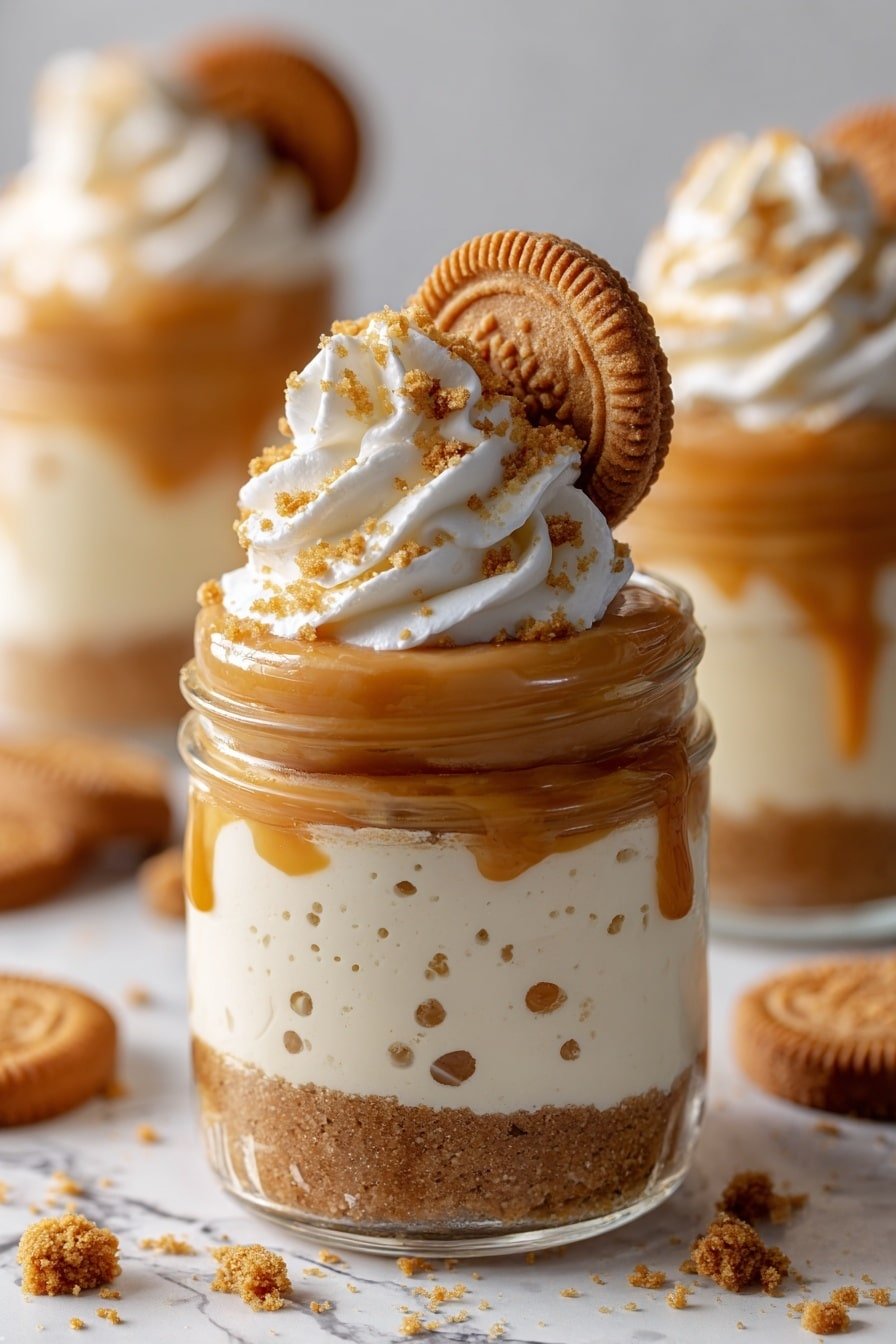 Vegan Mini Biscoff Cheesecakes Recipe - Article Image 2 — Vegan Mini Biscoff Cheesecakes, easy vegan dessert, bite-sized cheesecake recipes, dairy-free mini cheesecakes, no-bake vegan desserts