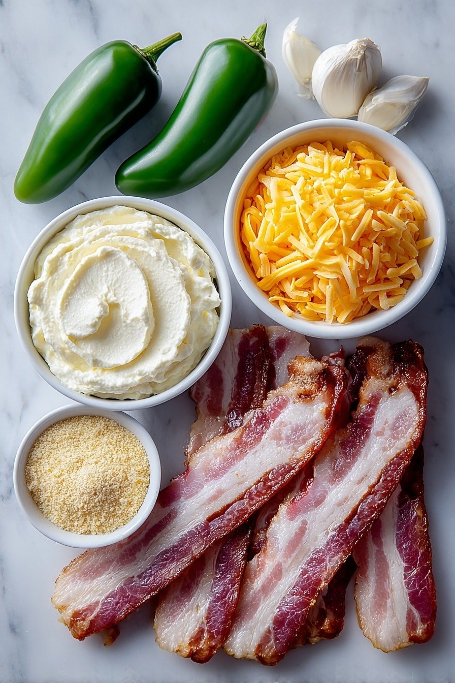 Cheesy Jalapeño Popper Shortbread Recipe - Ingredients Image — Cheesy Jalapeño Popper Shortbread, jalapeño popper appetizer, savory shortbread recipe, cheesy snack ideas, spicy cheese appetizer