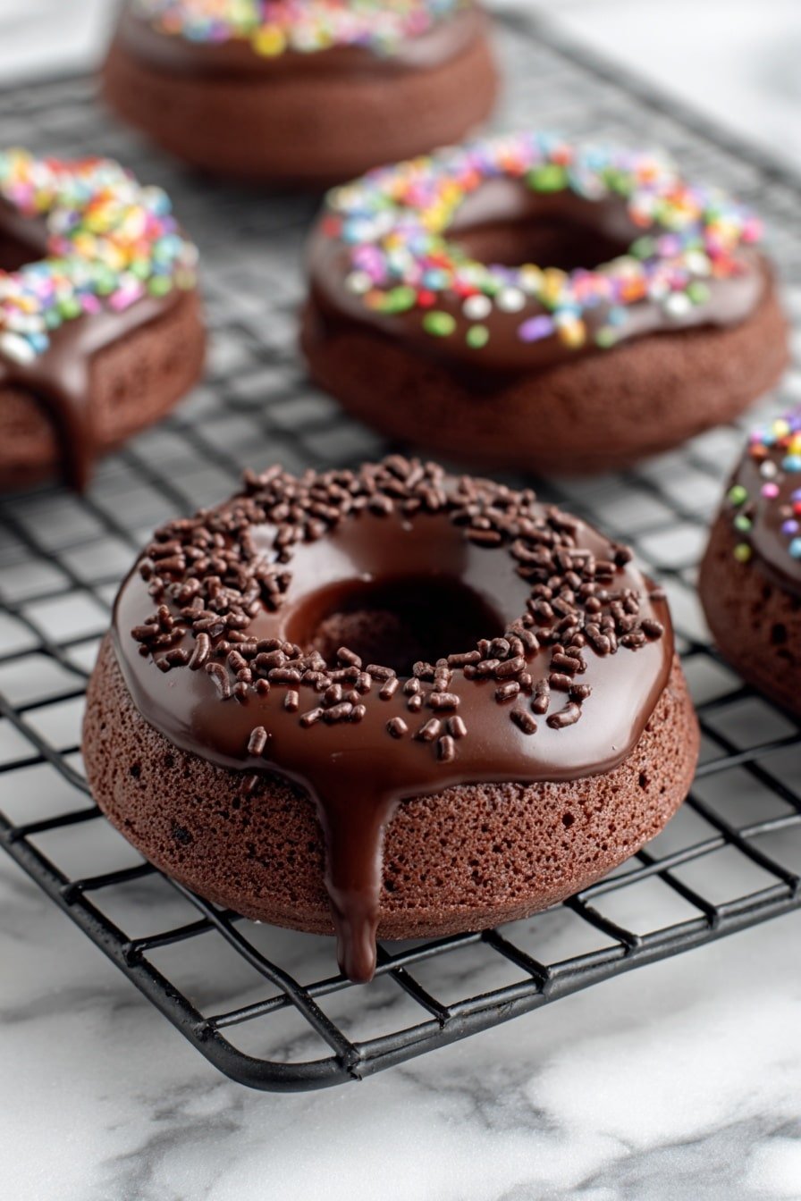 Mocha Baked Donuts with Chocolate Glaze Recipe - Article Image 2 — Mocha Baked Donuts with Chocolate Glaze, coffee flavored baked donuts, homemade mocha donuts, chocolate glazed coffee donuts, easy mocha donut recipe