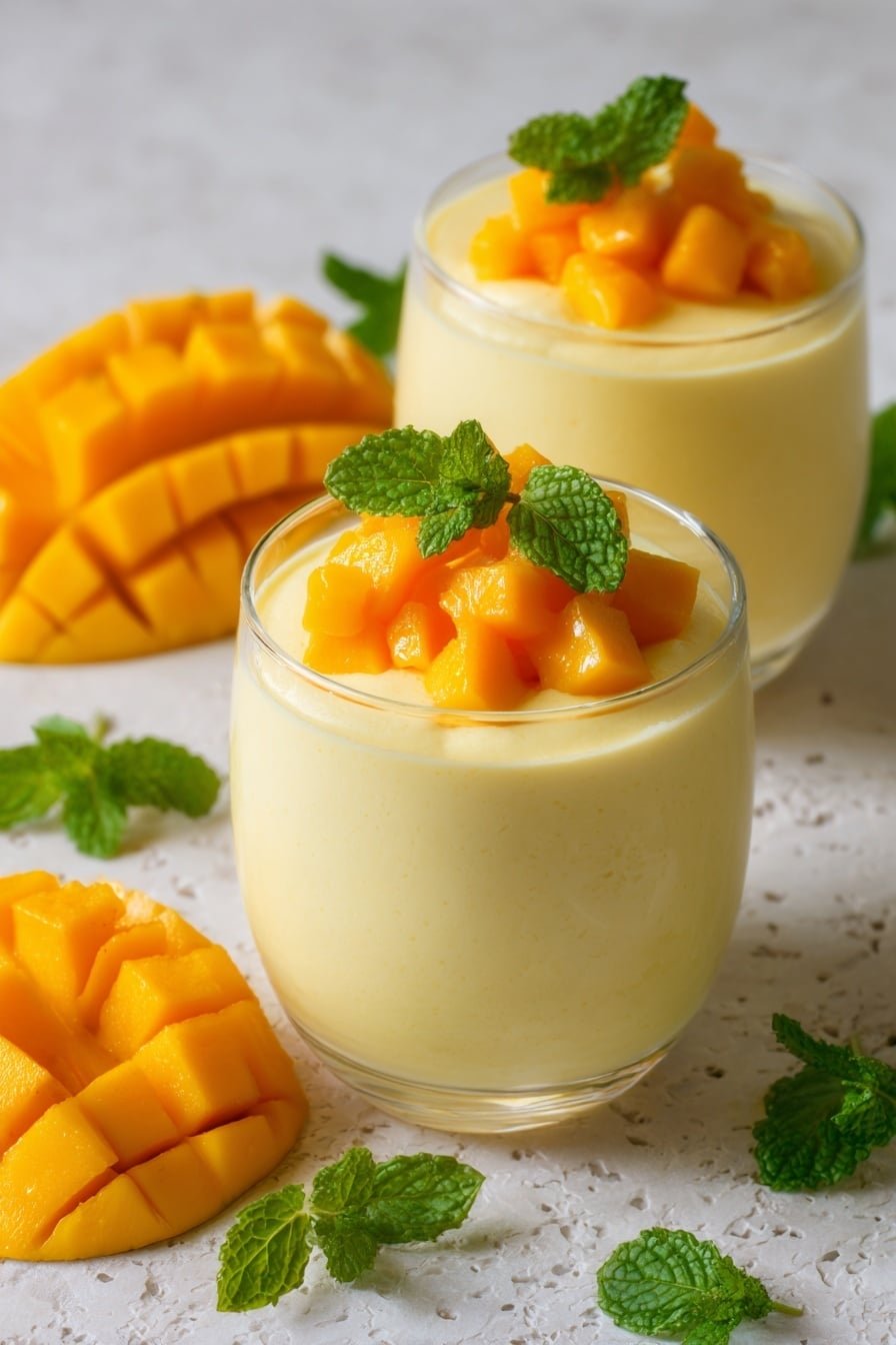 Creamy Mango Mousse Recipe - Article Image 1 — Creamy Mango Mousse, Mango Mousse Recipe, Tropical Mango Dessert, Easy Mango Dessert, No-Bake Mango Mousse