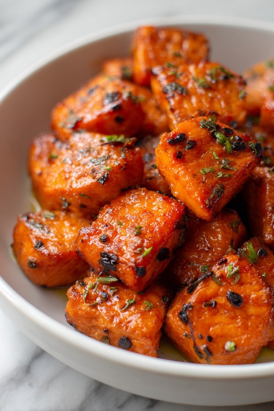 Hot Honey Salmon Bites Recipe - Article Image 2 — Hot Honey Salmon Bites, Salmon Bites with Hot Honey, Sweet and Spicy Salmon, Easy Salmon Appetizer, Comfort Food Salmon