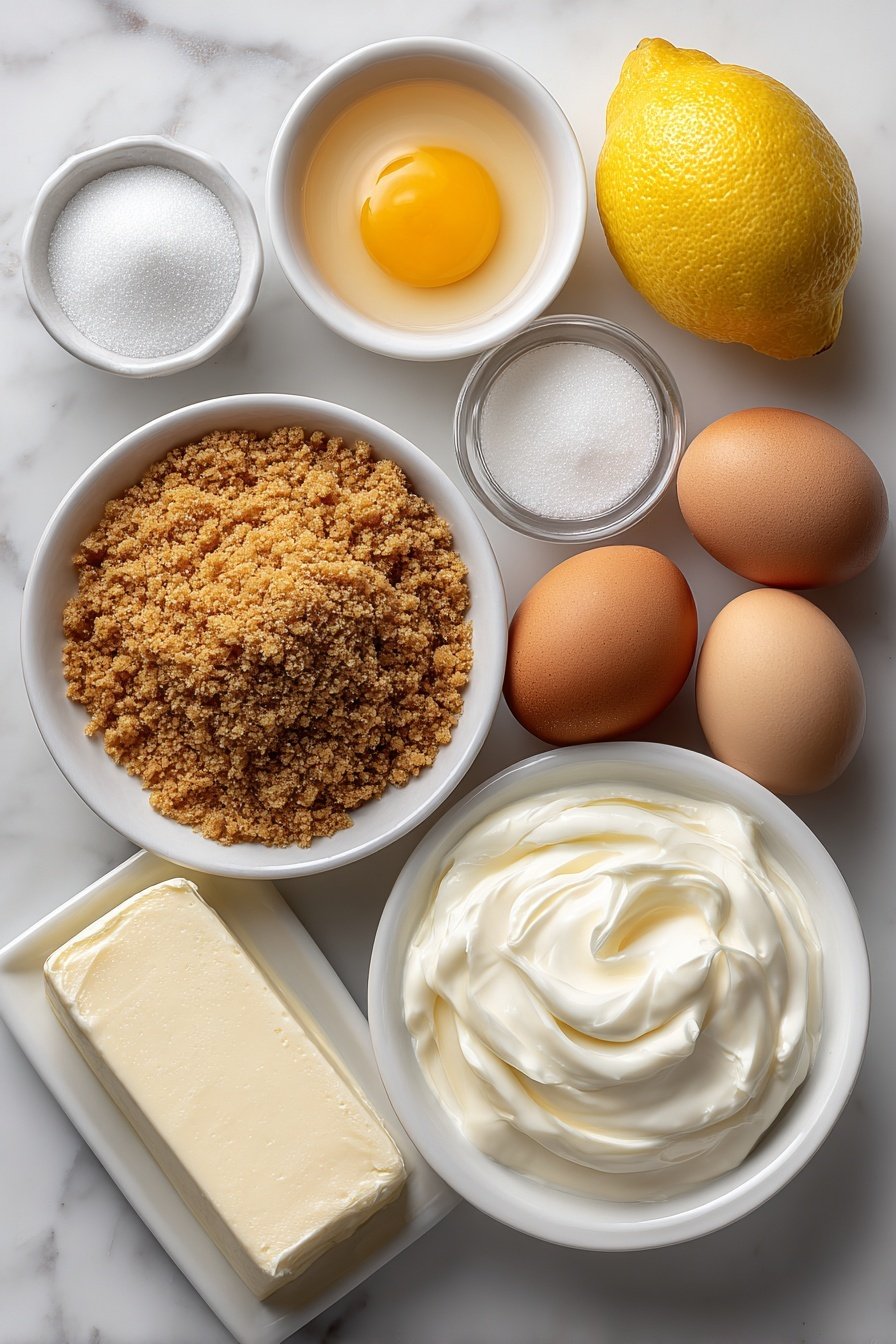 Mini Lemon Cheesecake Bites Recipe - Ingredients Image — Mini Lemon Cheesecake Bites, lemon cheesecake dessert, no-bake mini cheesecakes, citrus cheesecake bites, simple lemon cheesecake treat