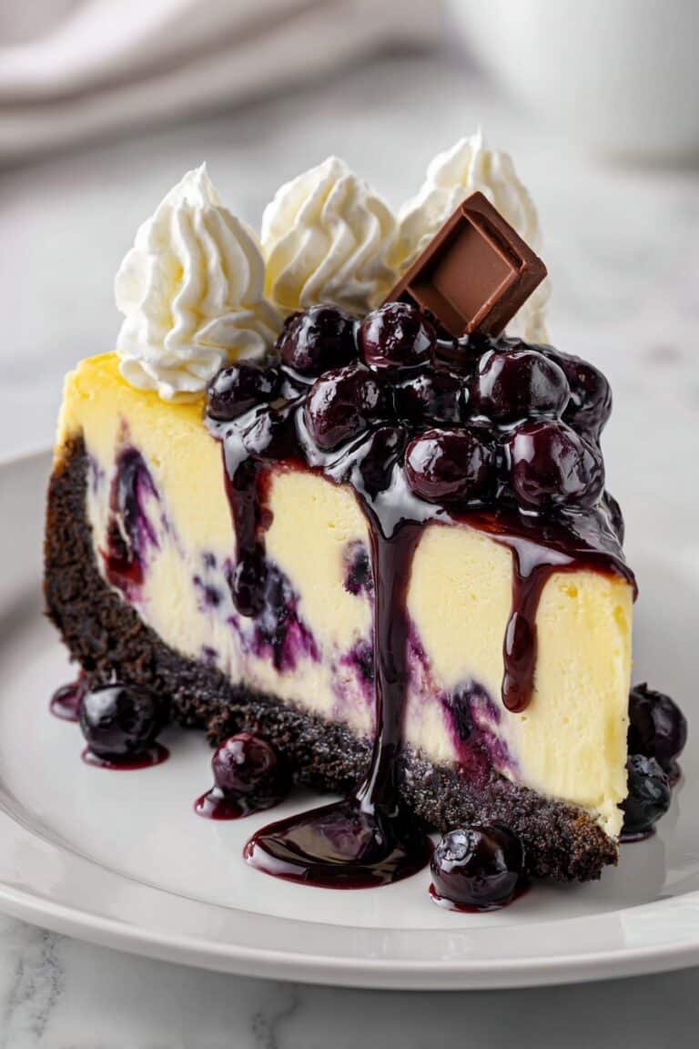 White Chocolate Blueberry Cheesecake Recipe
